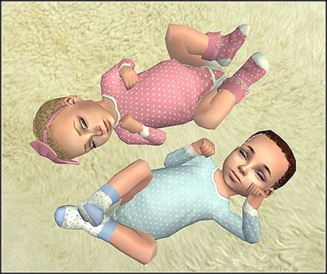 Dotted onesies by Theraven at Moonlight Dragon (Sims 2) Here are some ...