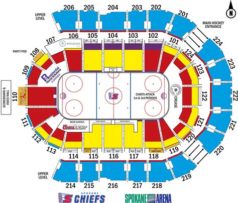 Arena Map – Spokane Chiefs