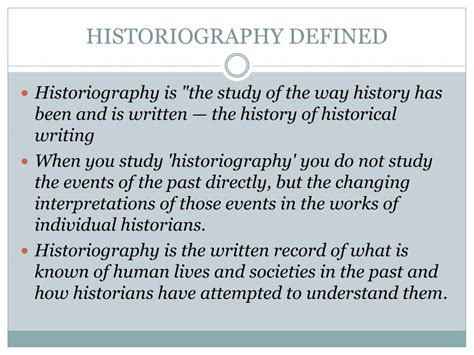 PPT - HISTORIOGRAPHY PowerPoint Presentation, free download - ID:2608789