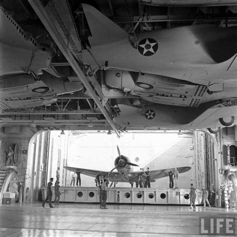 Aircraft Elevator from the Hangar Deck of an unidentified US Aircraft ...