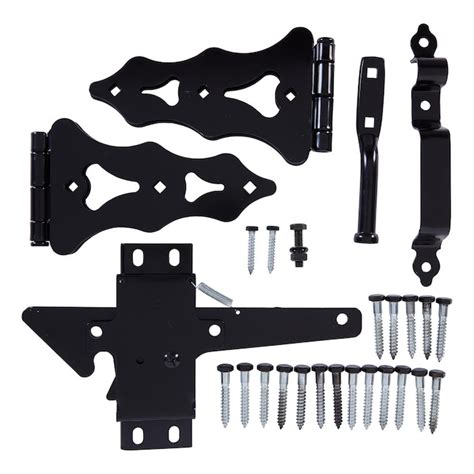 National Hardware 7-7/8-in Black Gate Hardware Kit in the Gate Hardware department at Lowes.com