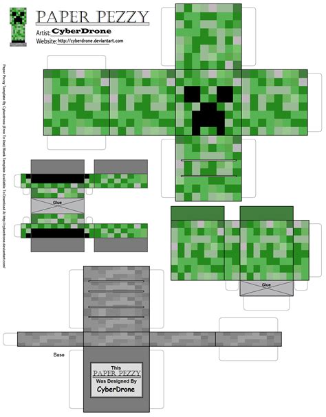 Creeper Minecraft Paper Craft Model | Free Printable Papercraft Templates