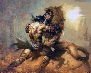 Τhe Nemean Lion and Hercules, Greece, Greek Mythology