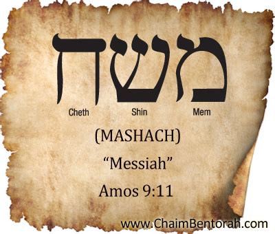 HEBREW WORD STUDY – MESSIAH - Chaim Bentorah