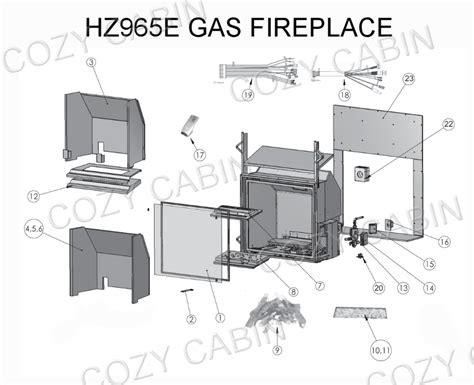 Horizon Gas Fireplace (HZ965E) (HZ965E) Cozy Cabin Regency Parts Store