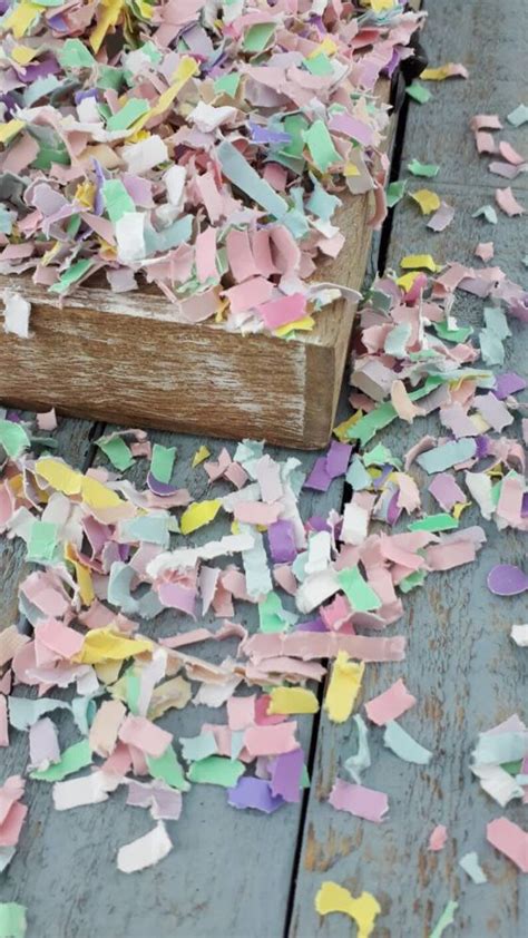 Bulk Shredded Paper Confetti Pastel Colors 5oz 10oz 1lb DIY | Etsy