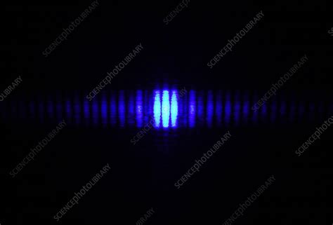 Double-slit interference pattern - Stock Image - C022/0624 - Science Photo Library