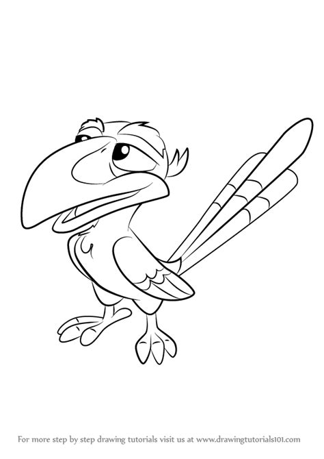 Learn How to Draw Zazu from The Lion Guard (The Lion Guard) Step by Step : Drawing Tutorials ...