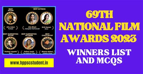 69th National Film Awards 2023: Winners List And MCQs