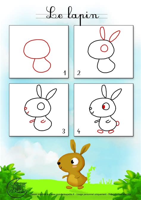 Dessin2_Comment dessiner un lapin ? | Comment dessiner un lapin, Dessin lapin, Apprendre à dessiner