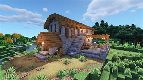 Medieval Survival Village Stone Mason House Minecraft Map