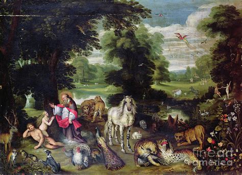 Adam And Eve With God In The Garden Of Eden And The Story Of The Fall Painting by Jan The Elder ...