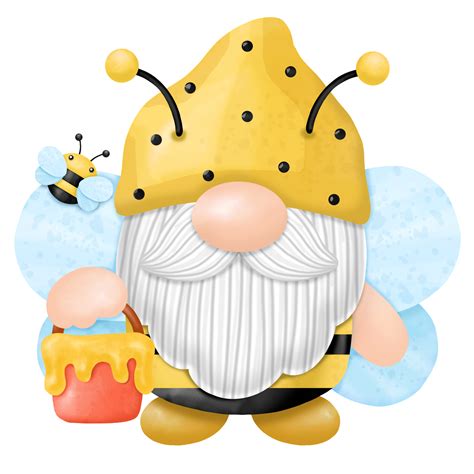 Gnomes Honey Bee Watercolor Clipart 9693893 Png - vrogue.co