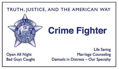 CHICAGO POLICE NOVELTY BUSINESS CARDS SET of 25: Crime Fighter (Blue ...