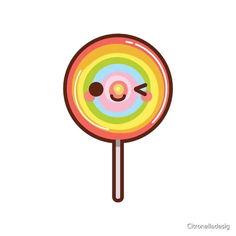 «Lollipop super lindo kawaii arco iris» de Citronelladesig | Redbubble