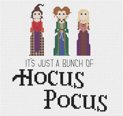 Hocus Pocus Inspired Cross Stitch Pattern - Etsy | Cross stitch family, Cross stitch patterns ...