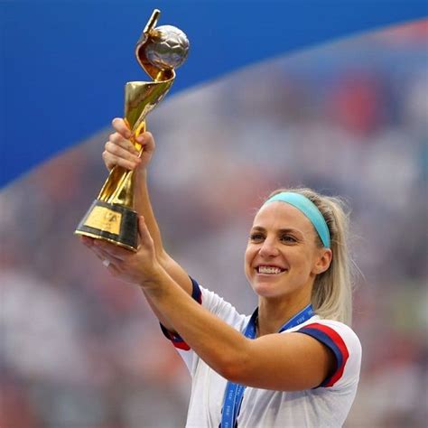 The American soccer player Julie Ertz brings USWNT’s World Cup trophy ...