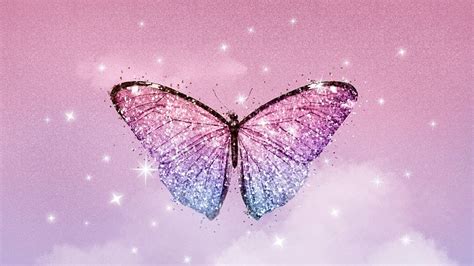 Pink butterfly computer wallpaper, aesthetic | Premium Photo - rawpixel