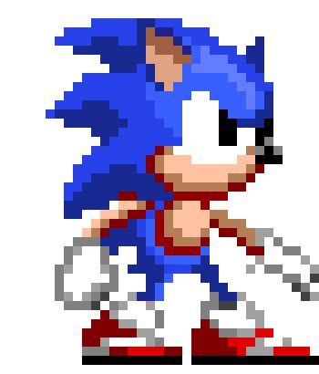 Sonic 1 Beta Sprite w/ Sonic 2 colors | Pixel Art Maker