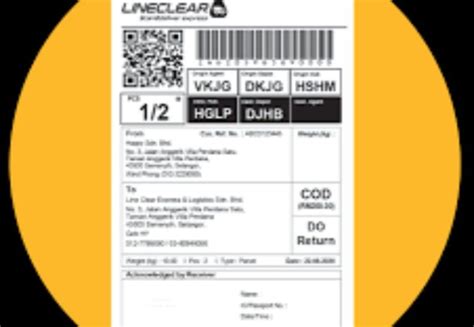 Line Clear Tracking Number Track With Parcel