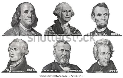 Us Presidents George Washington Benjamin Franklin Stock Photo (Edit Now ...