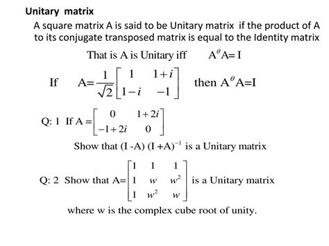 PPT - Row and column matrices are sometimes called row vectors and ...