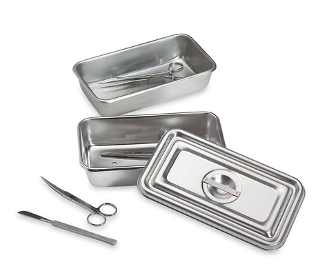 Stainless Steel Instrument Tray with Lid — Mountainside Medical Equipment