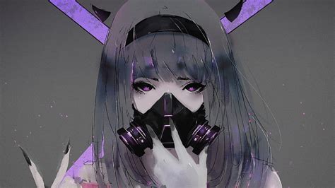 Anime Girl Gas Mask HD wallpaper | Pxfuel