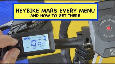 Heybike Mars Display Every Hidden Menu - YouTube