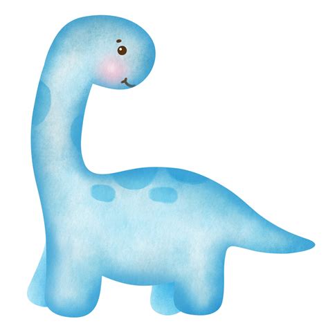 Cute dinosaur clipart in watercolor style . 21096389 PNG