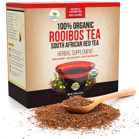 Organic Rooibos Tea Bags - Caffeine Free South African Red Detox ...