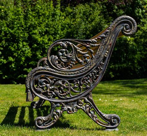 Victorian Cast iron Garden Bench - Decorative Garden Antiques