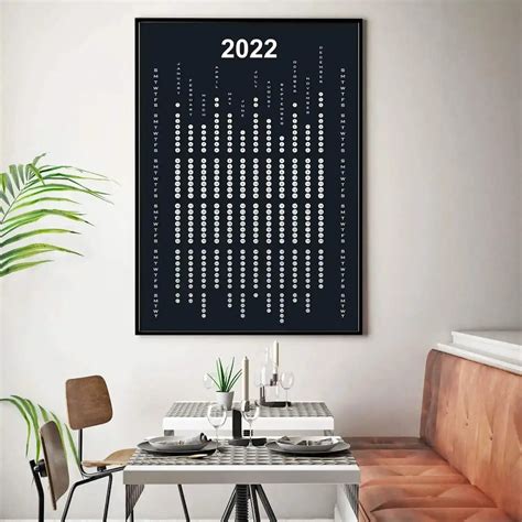 Black White Minimalist Calendar | Minimalist calendar, Dining room wall art, Kid room decor