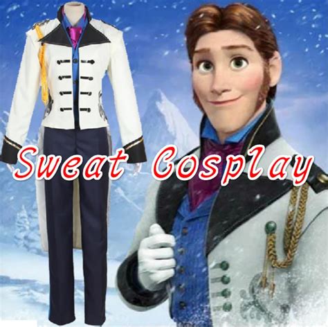 Free Shipping adult prince Elsa and Anna Hans costume the Hans costume men cosplay halloween ...