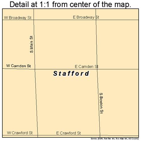 Stafford Kansas Street Map 2067775