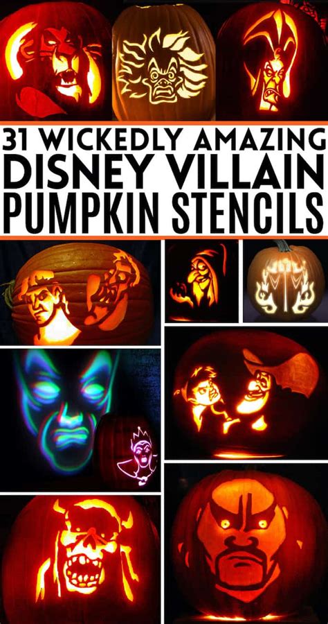 Disney Villain Pumpkin Stencils: The Best Free Printable Templates