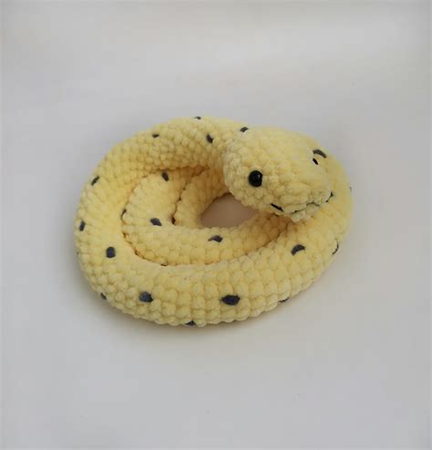 Yellow plush snake 33 in, Collectible snake, Snake plushie, - Inspire ...