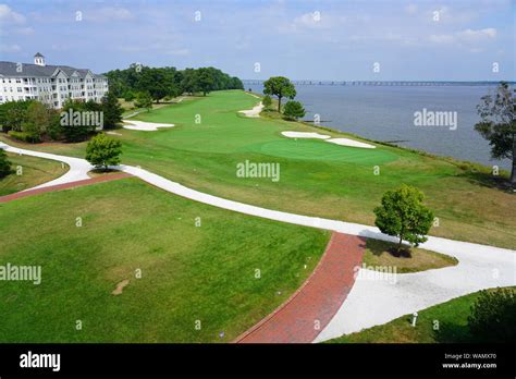 CAMBRIDGE, MD -15 AUG 2019- View of the Hyatt Regency Chesapeake Bay ...