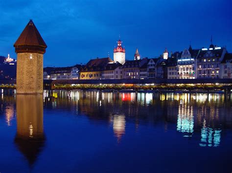 Night view of Lucerne, Switzerland 1 Free Photo Download | FreeImages