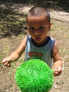 Burmese kid with ball and funny face | Now he understood wha… | Flickr