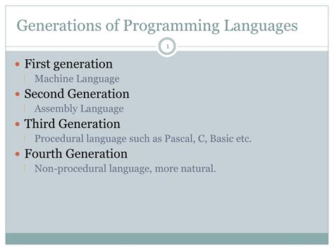 PPT - Generations of Programming Languages PowerPoint Presentation, free download - ID:9075262