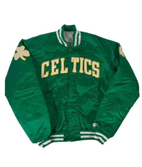 Men’s Boston Celtics Jacket | Boston Celtics Green Satin Varsity Jacket