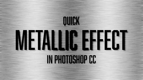 Quick Tutorial: Metallic Effect in Photoshop - Dreamstale