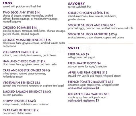 Provence Marinaside Menu, Menu for Provence Marinaside, Yaletown, Vancouver - Urbanspoon/Zomato