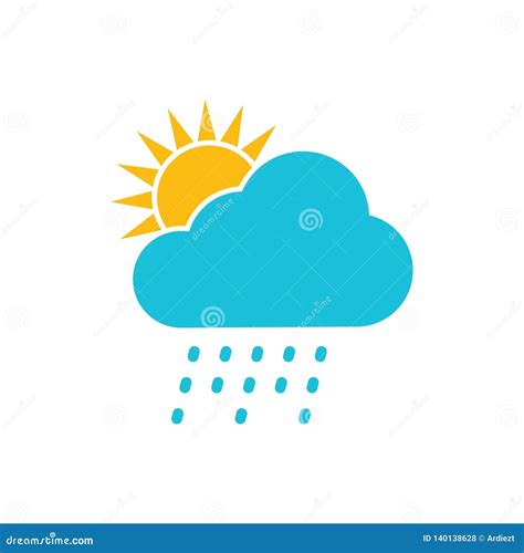 Weather Flat Icons With Long Shadow Cartoon Vector | CartoonDealer.com ...