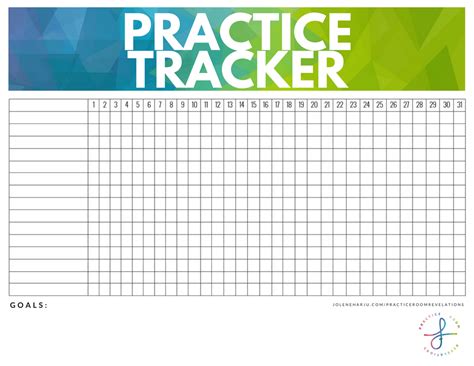 Practice Tracker [Free Printable Download] — Jolene Madewell