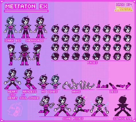 Undertale - Mettaton EX Sprite Sheet by Handy99 on DeviantArt