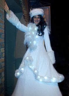 Gorgeous Winter Wonderland stilt character with light up costume. | Winter wonderland dress ...