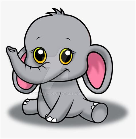 Download Baby Elephant By Yoyocity On Deviantart Graphic Royalty - Cute Cartoon Animals To Draw ...