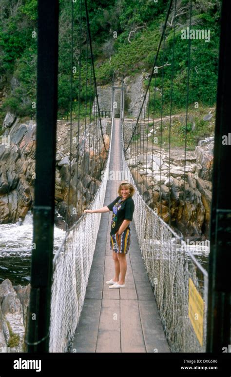 Suspension bridge at Storms River Mouth Stock Photo - Alamy